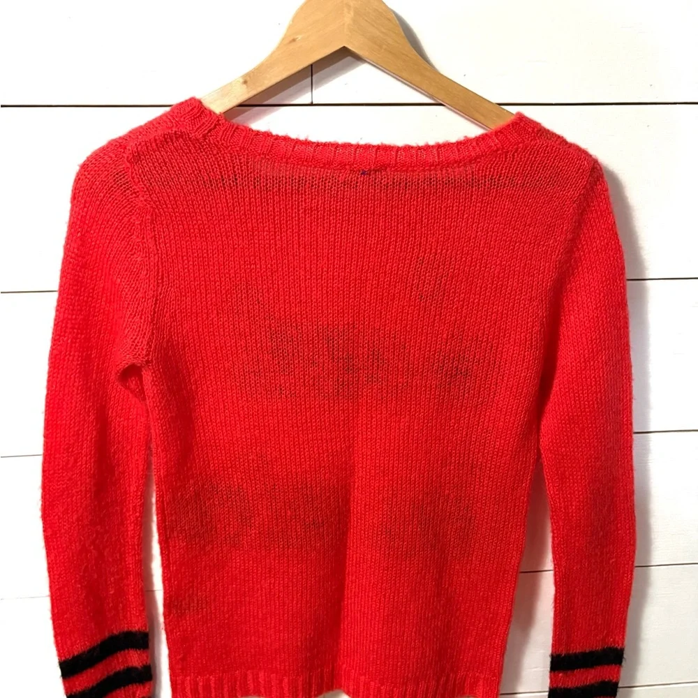 Charlotte Russe Red 'C'est La Vie' Sweater - Picture 4 of 6